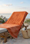 Cotton Collection Bukle Beach Towel Çark Orange - 4