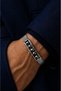 Stainless Steel Men's Bracelet with Hematite Stone Modern Design Woven Chain Stylish and Durable Bracelet - 2