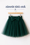 Girl's Emerald Green Bow Detailed Lined Skirt