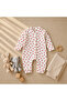 100% Cotton Baby Girl Heart Patterned Jumpsuit