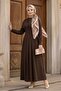 Bat Sleeve Modal Dress 1700 - Brown - 3
