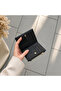 Women's Black Color Wallet with 13 Compartments and Magnet Closure Card Holder Wallet - 2