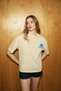 Ravello Women's Soft and Organic Cotton Stone Color T-Shirt with Print Detail - 3