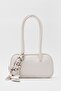 Beau Scarf Detailed Baguette Bag Cream