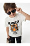 Cotton Short Sleeve Crew Neck Tiger Printed T-Shirt - 2