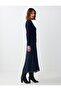Patterned Regular Waist Straight Cut Patterned Mesh Knitted Long Skirt - 3