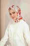 كومفورت آريا شال كريمي أحمر 3028-09