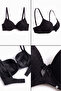Black Ultra Push-Up Striped Supportive Underwire Silicone Bra - 2