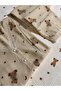 Women's Teddy Bear Print Buttoned Wrap Short Sleeve Long Sleeve Lace Detailed Pajama Set - 5