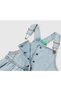 Benetton baby girl button-down denim overalls dress, ages 1-6, denim - 3
