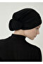 Black Instant Turban Hijab with Bun, Suitable for Medical Use - 3