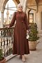 Reyel Cross Tie Dress 1464 - Bitter Brown - 3