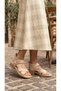 Women's Beige Color Genuine Leather Velcro Daily Sandals
