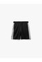 Printed Pocket Lace-Up Waist Color Block Bermuda Sports Shorts - 3