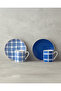 Valentine Porcelain 4 Pieces Coffee Cup Set for 2 People 80 Ml Dark Blue - 3