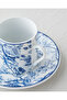 Liana Porcelain 4 Piece Coffee Cup Set for 2 People 80 ml Dark Blue-White - 4
