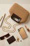 Women's Scholarship Closed Straw Bag Versatile Straw Bag with Hand and Shoulder Crossbody Straps - 8