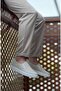 BA0339 Laceless Linen Cream White Sole Casual Men's Shoes - 4