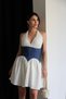 Denim Corset Detailed Mini Dress - 3