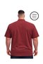 Men's Large Size Burgundy Double Pocket Short Sleeve Shirt 3Xl-4Xl-5Xl-6Xl-7Xl-8Xl - 4