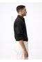 Black Color Long Sleeve Linen Shirt - 4