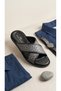 Genuine Leather Summer Orthopedic Men's Slippers - 3