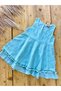 Girl's Green Dress with Pompom - 5