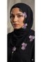 Needlework Black Color Prayer Rug with Prayer Beads