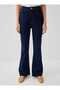 بنطلون جينز بقصة واسعة - أزرق داكن - - 3