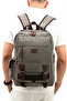 Eba-6235 Canvas (Cotton) Backpack with Laptop Compartment Camping Travel School Bag Gray