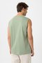 Khaki Relaxed Fit Men's Sleeveless T-Shirt - 4