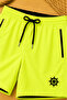 2 Pieces Boys 5-15 Years Sea-Pool-Beach Shorts Waterproof and Lined Fabric Set Yellow-Black - 5