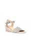Green Leather Women's Wedge Heeled Sandals 01Wq8601 - 2