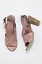 Shoes Dusty Rose Leather Women's Heeled Sandals 01Wn4304