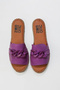 Lilac Leather Women's Espadrille Slippers 01Ws1821 - 5