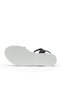 Black Leather Women's Flat Sandals 01Wq1612 - 5
