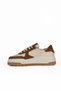 Tan Cream Suede-Leather Women's Sports Shoes 16Wa8212 - 3