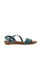 Blue Leather Women Sandals 01Ws6012 - 2