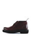 Burgundy Leather Women's Flat Boots 01Wt0503 - 3