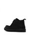Black Leather Women's Flat Boots 01Wz5206 - 4