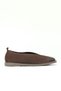 Brown Nubuck Women's Ballerinas 01Wd4201