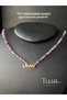 Special Design Agate Natural Stone Steel Name Necklace Balance, Peace, Positive Protection - 2