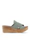 Green Light Alf Suede Women's Wedge Heeled Slippers 01Wa4703