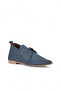 Navy Blue Nubuck Women's Flat Boots 01Wd3708 - 2