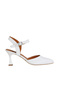 White Leather Women's Heeled Shoes 01Wa1403