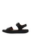Black Khv Leather Women's Wedge Heeled Sandals 01Wy1002 - 4