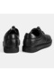 Women's Black Lace-Up Casual Leather Shoes - 8