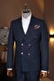 Exclusive double-breasted suit navy blue - 2