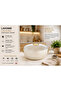 Caldora 18 cm Deep Granite Casserole Pot Cream Gold |   Non-Stick, Scratch-Resistant, Small-Sized Dowry Pot with Glass Lid - 2