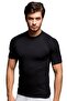 Bamboo Men's Crew Neck T-Shirt Short Sleeve Undershirt Tank Top and Boxer Shorts Set Black - 3